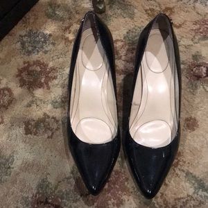 Calvin Klein Ashley Black Patent Leather Pumps